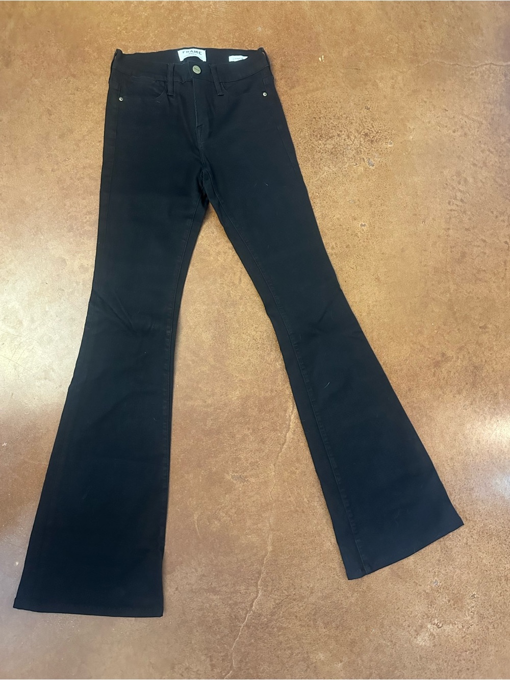 Frame Denim Black Le High Flared High-Rise Jeans